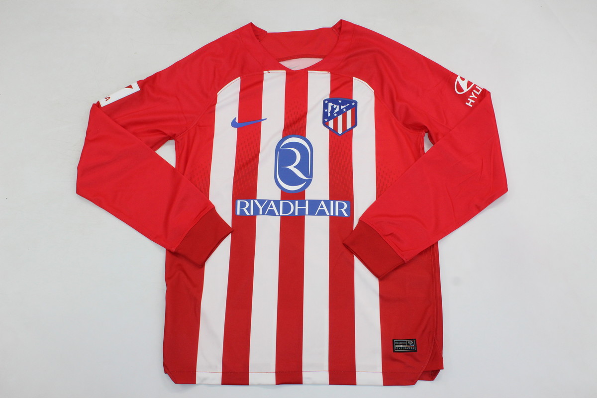 AAA Quality Atletico Madrid 23/24 Home Leaked Long Jersey
